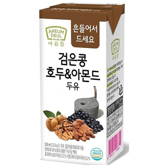 Sữa Óc Chó Hạnh Nhân Đậu Đen Hàn Quốc (24 hộp x 190ml) 