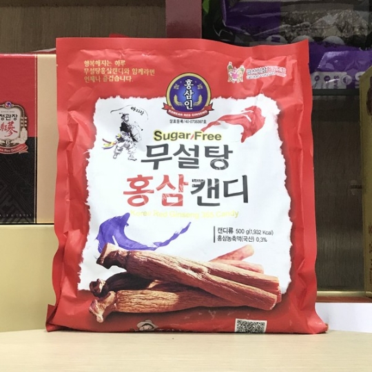 Kẹo hồng sâm không đường Hàn Quốc 365 gói 500g