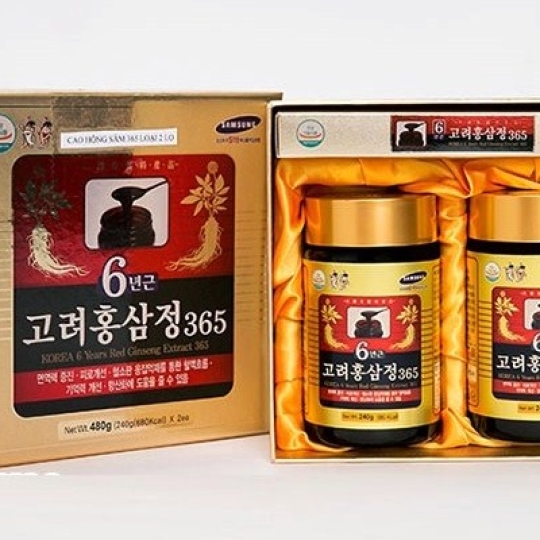 Cao hồng sâm 365 chính hãng Hàn Quốc hộp 2 lọ 240g