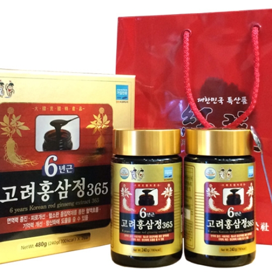 Cao hồng sâm 365 chính hãng Hàn Quốc hộp 2 lọ 240g