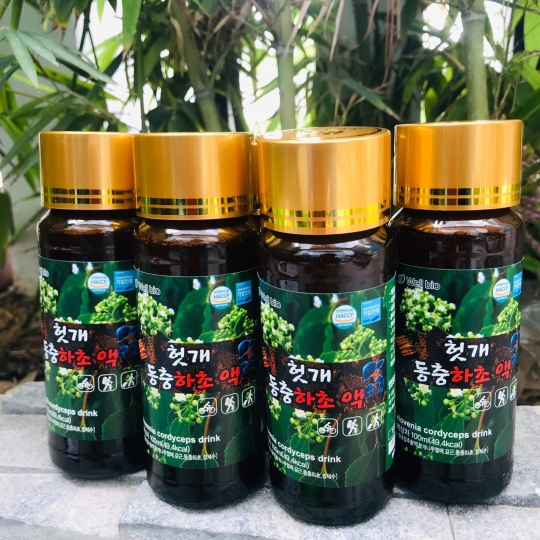 Nước Mát Gan Đông Trùng Hạ Thảo Well Bio hộp 10 chai x 100ml