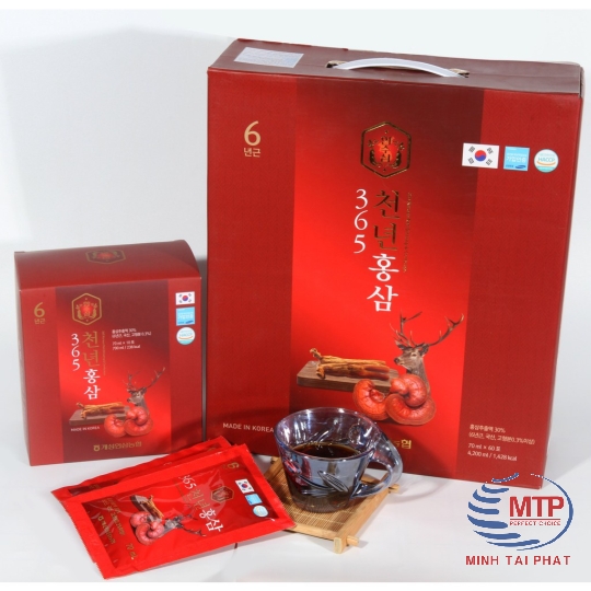 Nước Hồng Sâm Nhung Hươu Linh Chi 365 60 gói