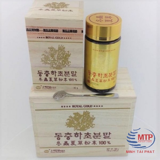 Bột đông trùng hạ thảo Hàn Quốc nguyên chất 100% hộp 2 lọ x 90g