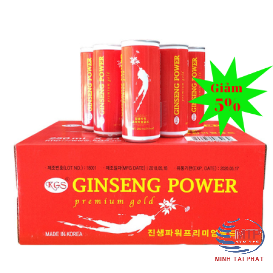 Nước hồng sâm Hàn Quốc KGS thùng 24 lon